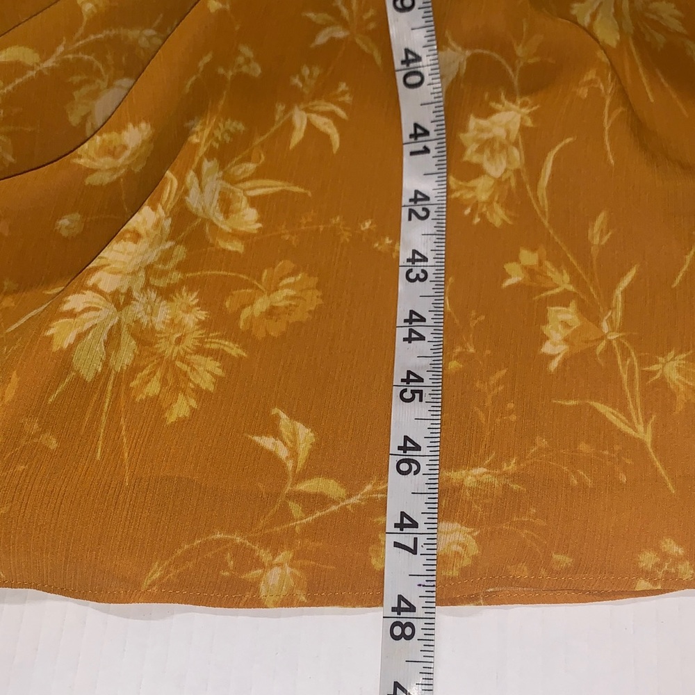 Madewell Mustard Floral Maxi Women’s Size 6 Dress Cottage Core Milk Maid Breezy - Picture 9 of 15